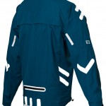 Visijax City Ace Cycling Jacket with LED Indicators - Teal Blue - Rear View