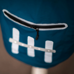 CKL Distribution - City Ace Cycling Jacket with LED Indicators - Teal Blue - Tail LED Lights