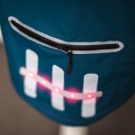 Visijax City Ace Cycling Jacket with LED Indicators - Teal Blue - Rear LEDs