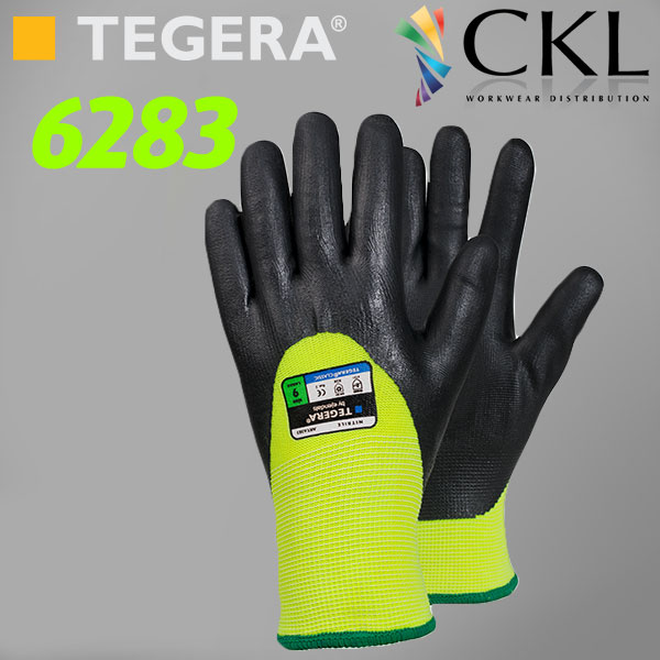 TEGERA®6283 by Ejendals: Synthetic glove, Nitrile Foam, 3/4 dipped, Cat. II for allround work