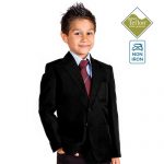 Boys’ Machine-Washable School Blazer-burgundy-CBZB01N-black
