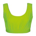 Girls’ & Ladies’ Hi-Stretch Shiny Crop Top-green