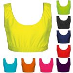 200gsm Girls Hi Stretch Shiny Crop Top - DTOG01S