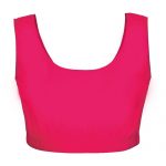 Girls’ & Ladies’ Hi-Stretch Shiny Crop Top-DTOG01S-DTOL01S-pink