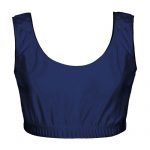 Girls’ & Ladies’ Hi-Stretch Shiny Crop Top-royal-blue