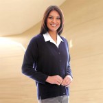 300g 100% Acrylic Ladies V-Neck Knitted Cardigan