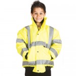 200g Junior Hi-Vis Storm Collar Bomber Jackets - WJAK398 - Age 4-12