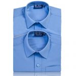 CSHB12-CKL Schoolwear TWINPACK Boys School Shirt S/S-blue