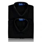 CSHB12-CKL Schoolwear TWINPACK Boys School Shirt S/S-black