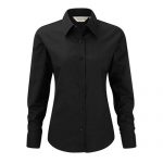 135g 70/30CP Ladies Easy-Care Oxford Blouse Long Sleeve - JSHL932-black
