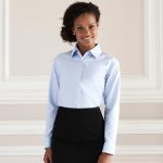 135g 70/30 CP Ladies Easy-Care Oxford Blouse Long Sleeve -JSHL932