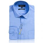 NSHA01T-Noma Men's Tailored Classic Shirt L/S-blue