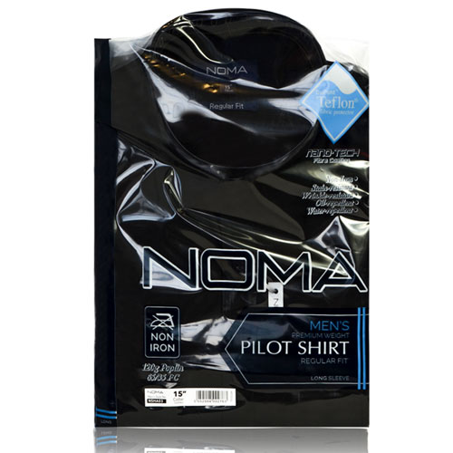 NSHA03-Noma Men's Pilot Shirt L/S-black-pck