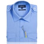NSHA03-Noma Men's Pilot Shirt L/S-blue