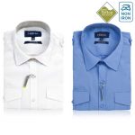 Noma Mens Tailored Pilot Long Sleeve Shirt NanoTech Fabric - NSHA03T