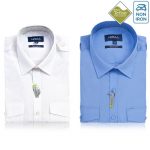 Noma Mens Tailored Pilot Short Sleeve Shirt NanoTech Fabric - NSHA04T