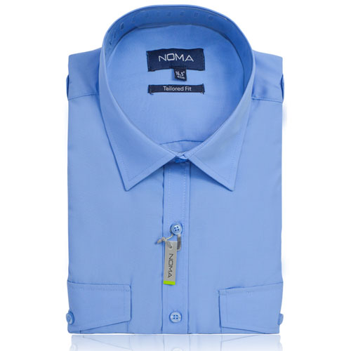 NSHA04T-Noma Men's Pilot Shirt S/S-blue