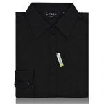 NSHL01F-Ladies Classic Fitted Shirt L/S-black