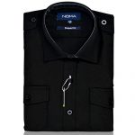 NSHL04-Noma Ladies Pilot Shirt S/S-black