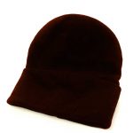 Fine Gauge Knitted Woolly Beanie Hat - GHAA02-brown