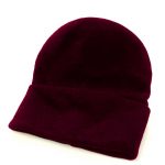 Fine Gauge Knitted Woolly Beanie Hat - GHAA02-burgundy