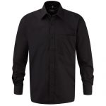 125g Pure Cotton Easy Care Poplin Shirt Long Sleeve - JSHA936-black