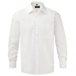 125g Pure Cotton Easy Care Poplin Shirt Long Sleeve - JSHA936-white