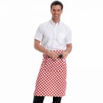 245gsm Waist Apron with Pocket - WAPA01-red-chess