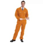 280gsm Heavyweight Zip Front Coverall with Knee-Pad Pockets - WBSA01-orange