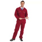 280gsm Heavyweight Zip Front Coverall with Knee-Pad Pockets - WBSA01-red
