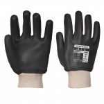 Superb Abrasion PVC Knitwrist Gloves - WGLA400-black