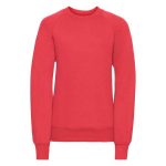 Kids Classic Raglan Crew Sweatshirt - JSK762-bright-red