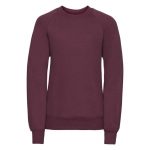 Kids Classic Raglan Crew Sweatshirt - JSK762-burgundy