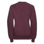 Kids Classic Raglan Crew Sweatshirt - JSK762-burgundy-back
