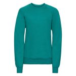 Kids Classic Raglan Crew Sweatshirt - JSK762-emerald