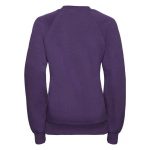 Kids Classic Raglan Crew Sweatshirt - JSK762-purple-back