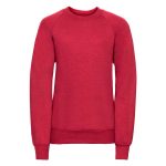 Kids Classic Raglan Crew Sweatshirt - JSK762-red