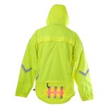 LED Hi-Vis 'Highlight Hooded' Cyclist Equestrian Jacket Yellow