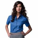 130g 70/30 CP Ladies Easy-Care Oxford Blouse Short Sleeve - JSHL933