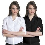 102gsm Ladies Easy-Care Fitted Blouse 3/4 Sleeve - CBLL03