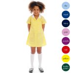 72% Polyester / 28% Viscose Girls Gingham Check Dress CDRK01