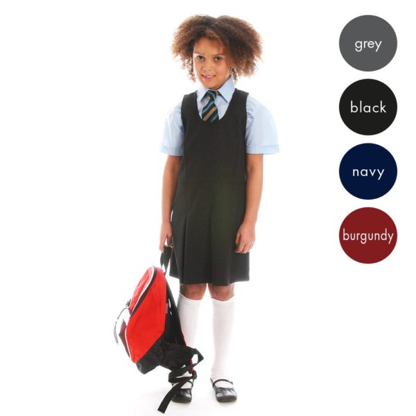 Girls Pleated-Front Pinafore CPIG02