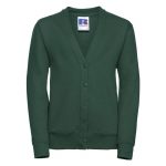 295g 50/50 PC Girls Sweatshirt Cardigan - JCK273-bottle-green