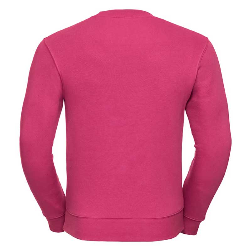 280gsm 80/20 CP Mens Set-In Comfort Authentic Crew Sweat Long Sleeve - JSA262-fuchsia-back