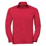 110g 65/35 PC Easy Care Poplin Shirt Long-Sleeve - JSHA934-red