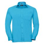 110g 65/35 PC Easy Care Poplin Shirt Long-Sleeve - JSHA934-turquois