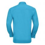 110g 65/35 PC Easy Care Poplin Shirt Long-Sleeve - JSHA934-turquois-back
