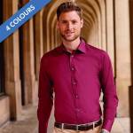 140g Mens Easy-Care Cotton-Stretch Long Sleeve Fitted Shirt - JSHA946-model