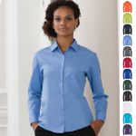 110g 65/35 PC Ladies Easy Care Poplin Shirt Long Sleeve - JSHL934