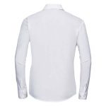 125g Ladies Pure Cotton Easy Care Poplin Shirt Long Sleeve - JSHL936-white-back